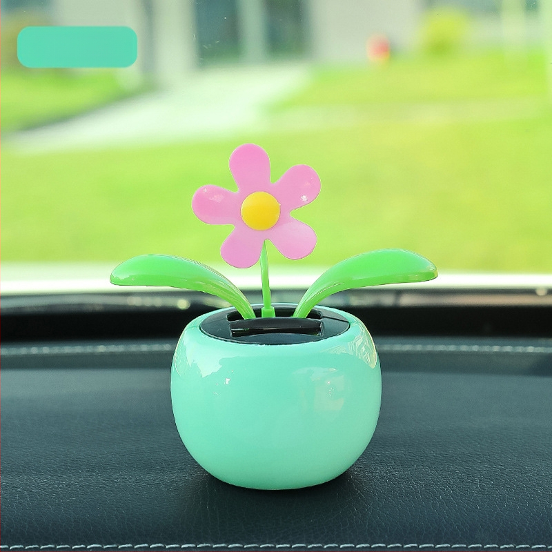 „Creative Net“ raudona automobilio dekoracija saulės sūpynės saulėgrąža purtoma galva gėlė automobilio interjero dekoracija vienetinė pristatymas