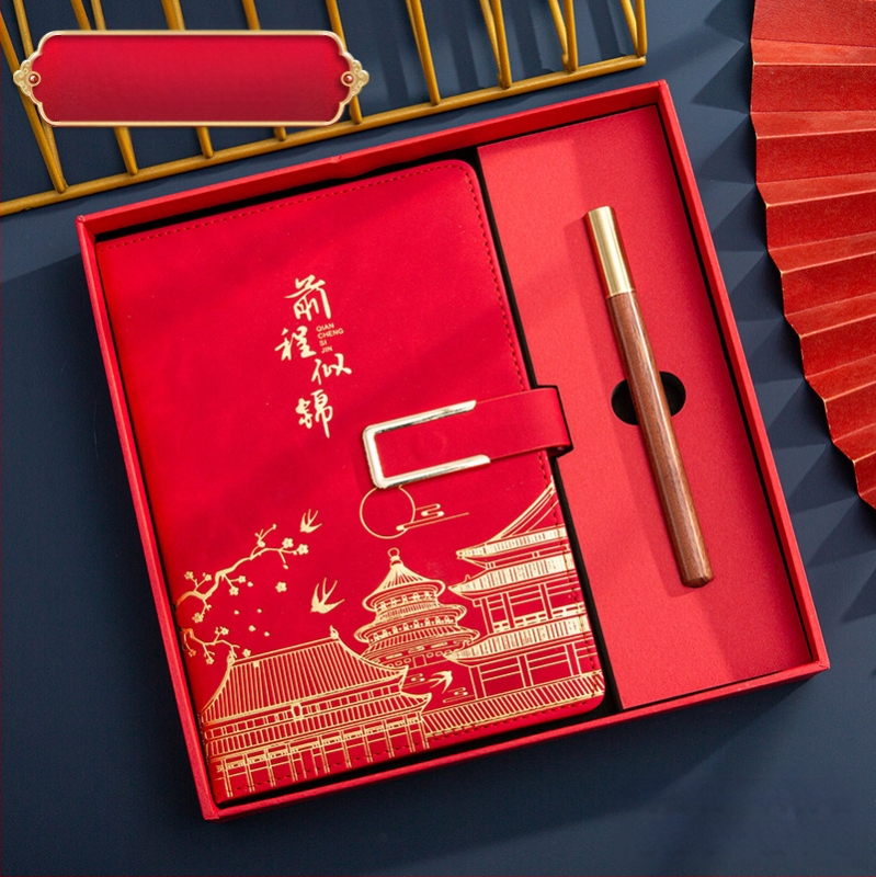 Poklon kutija za bilježnicu, odijelo za ispis, logotip National Tide, poslovni poklon, zadebljani blok A5, knjiga za sastanke tvrtke