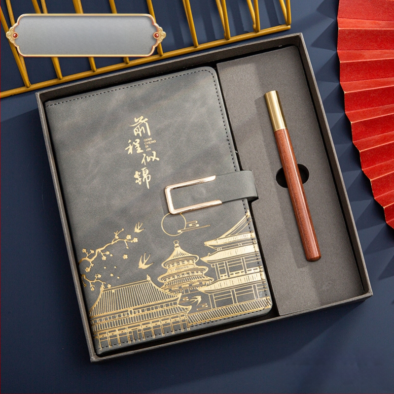 Poklon kutija za bilježnicu, odijelo za ispis, logotip National Tide, poslovni poklon, zadebljani blok A5, knjiga za sastanke tvrtke