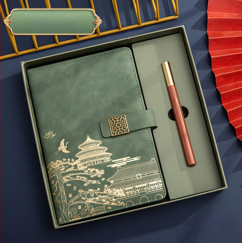 Poklon kutija za bilježnicu, odijelo za ispis, logotip National Tide, poslovni poklon, zadebljani blok A5, knjiga za sastanke tvrtke