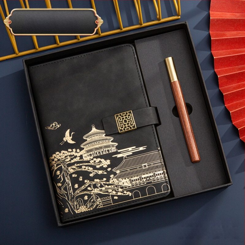 Poklon kutija za bilježnicu, odijelo za ispis, logotip National Tide, poslovni poklon, zadebljani blok A5, knjiga za sastanke tvrtke