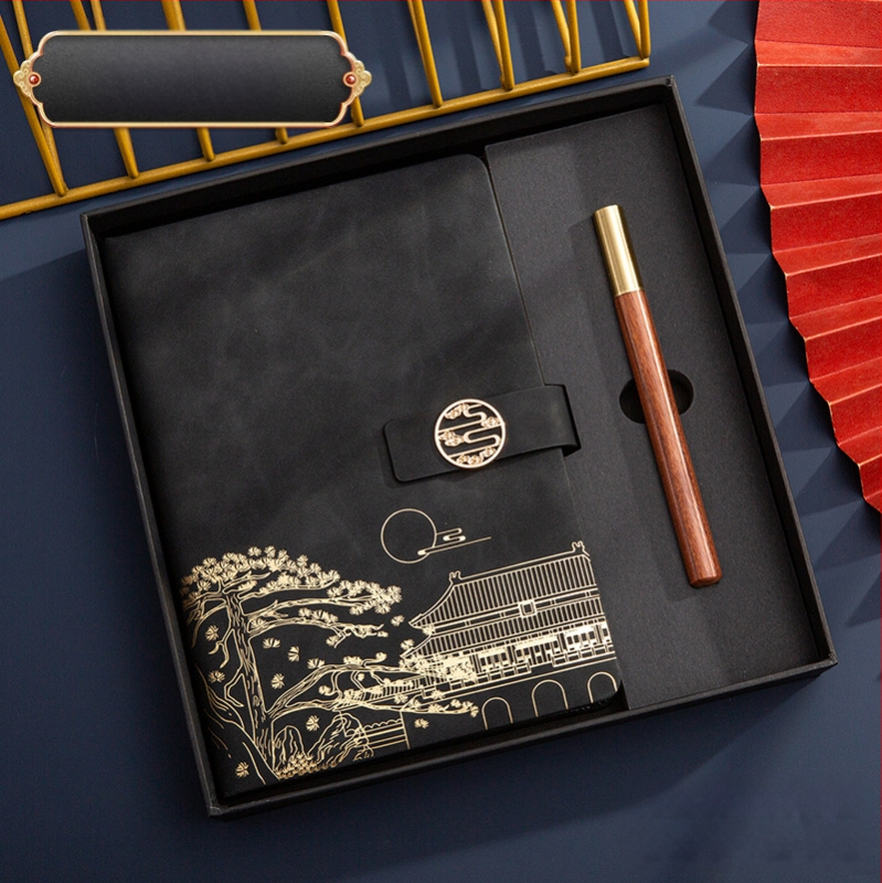 Poklon kutija za bilježnicu, odijelo za ispis, logotip National Tide, poslovni poklon, zadebljani blok A5, knjiga za sastanke tvrtke