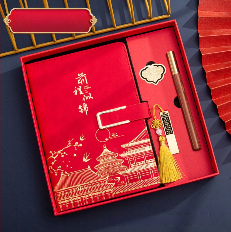 Poklon kutija za bilježnicu, odijelo za ispis, logotip National Tide, poslovni poklon, zadebljani blok A5, knjiga za sastanke tvrtke