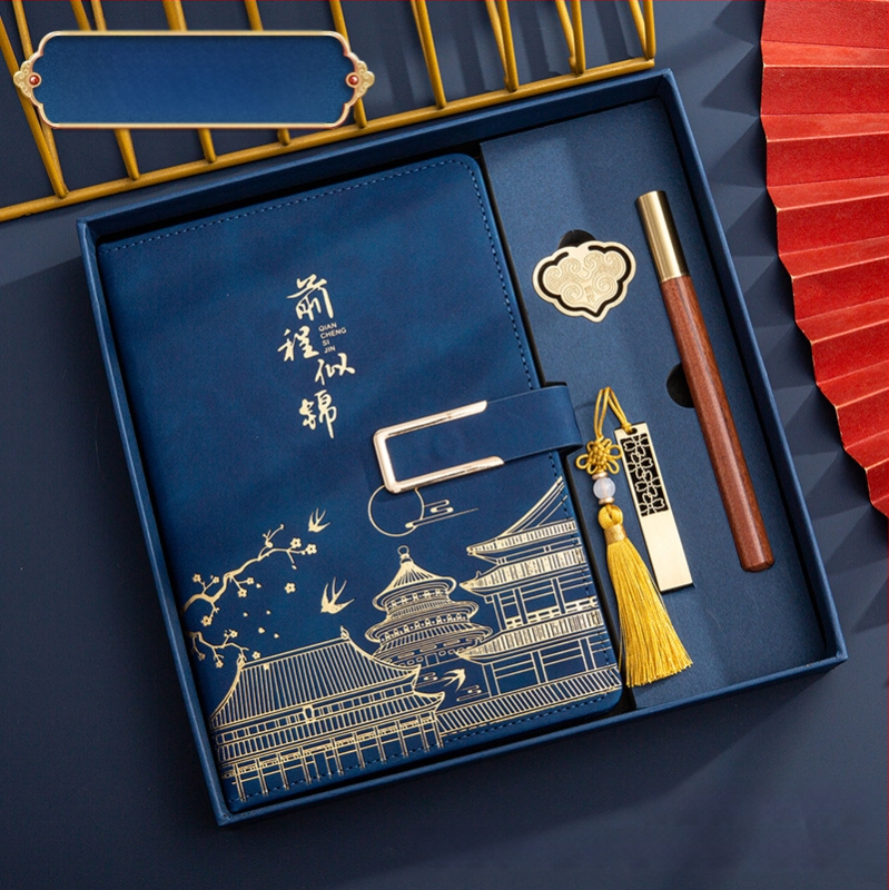 Poklon kutija za bilježnicu, odijelo za ispis, logotip National Tide, poslovni poklon, zadebljani blok A5, knjiga za sastanke tvrtke