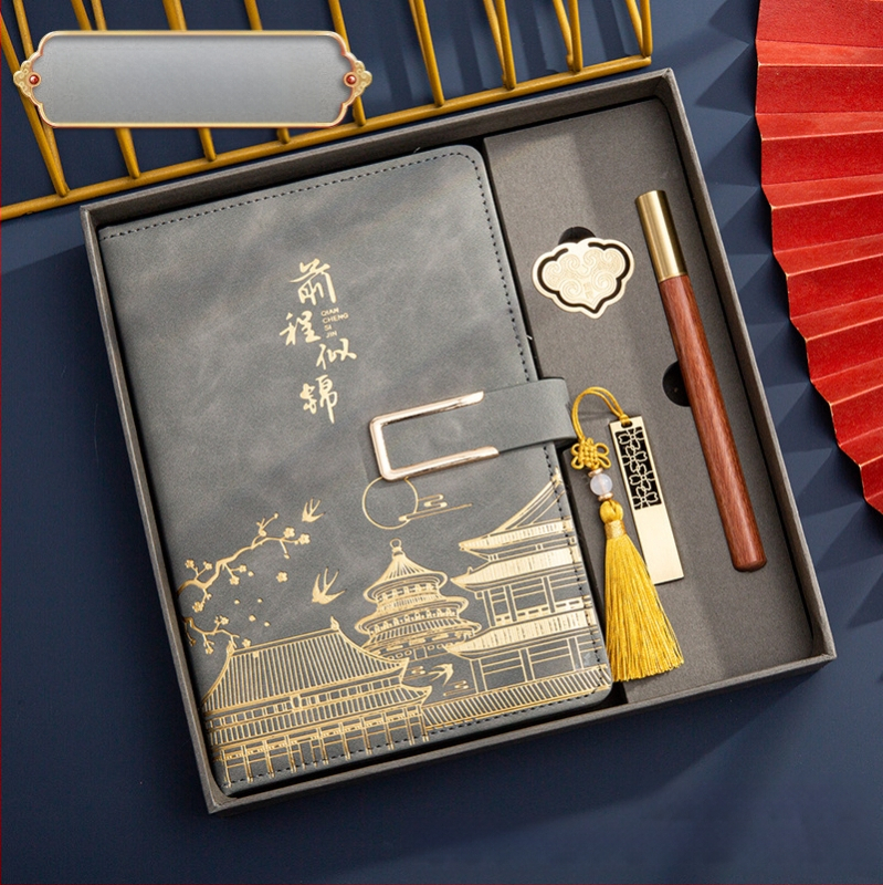 Poklon kutija za bilježnicu, odijelo za ispis, logotip National Tide, poslovni poklon, zadebljani blok A5, knjiga za sastanke tvrtke