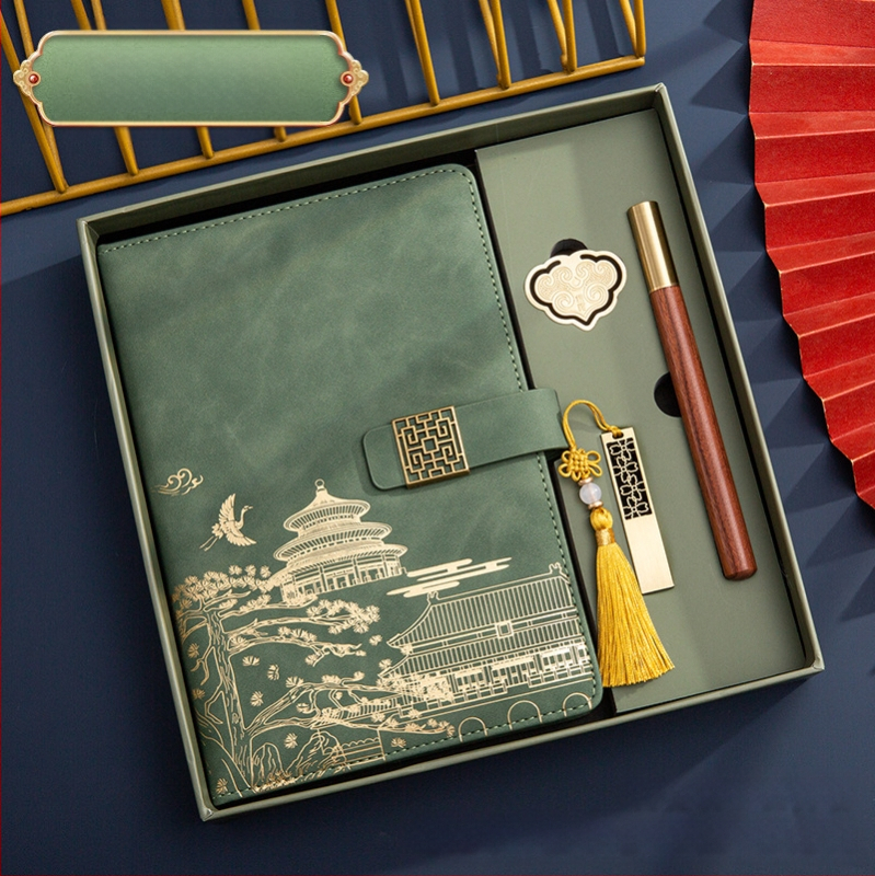 Poklon kutija za bilježnicu, odijelo za ispis, logotip National Tide, poslovni poklon, zadebljani blok A5, knjiga za sastanke tvrtke