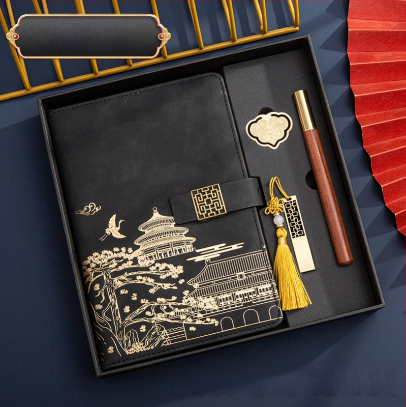 Poklon kutija za bilježnicu, odijelo za ispis, logotip National Tide, poslovni poklon, zadebljani blok A5, knjiga za sastanke tvrtke