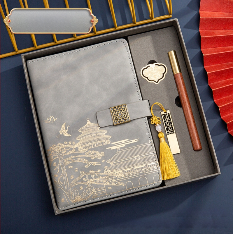 Poklon kutija za bilježnicu, odijelo za ispis, logotip National Tide, poslovni poklon, zadebljani blok A5, knjiga za sastanke tvrtke