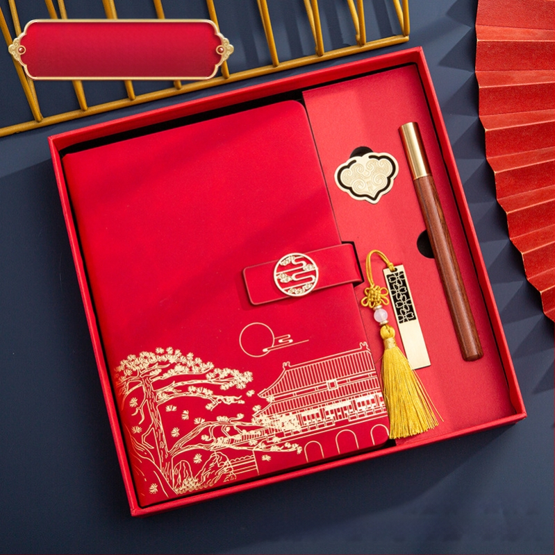 Poklon kutija za bilježnicu, odijelo za ispis, logotip National Tide, poslovni poklon, zadebljani blok A5, knjiga za sastanke tvrtke