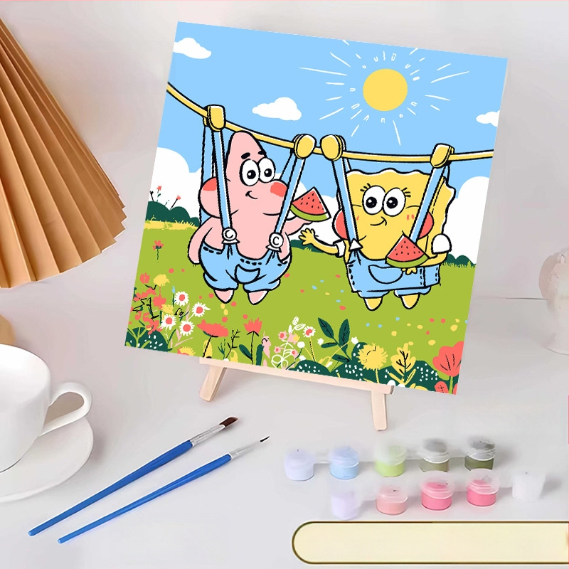 20*20 Παιδική Ψηφιακή Ελαιογραφία Παρτίδα Κινούμενα Σχέδια Χρωματισμός Ελαιογραφία Κινούμενα Σχέδια Χειροποίητη Γεμιστή Ελαιογραφία Diy Χρωματισμός Ζωγραφική