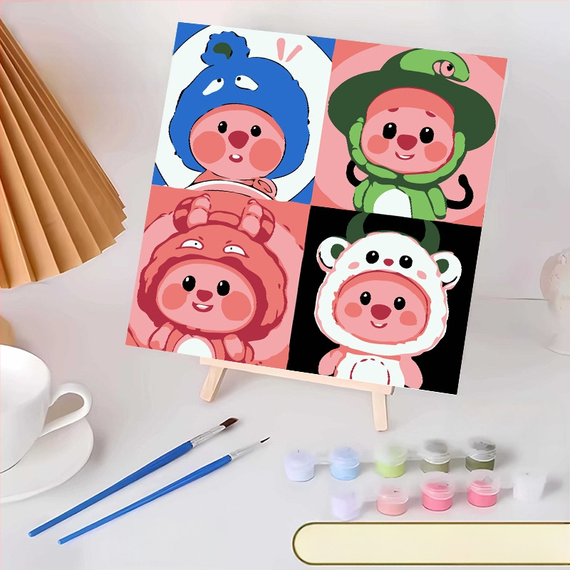 20*20 Παιδική Ψηφιακή Ελαιογραφία Παρτίδα Κινούμενα Σχέδια Χρωματισμός Ελαιογραφία Κινούμενα Σχέδια Χειροποίητη Γεμιστή Ελαιογραφία Diy Χρωματισμός Ζωγραφική