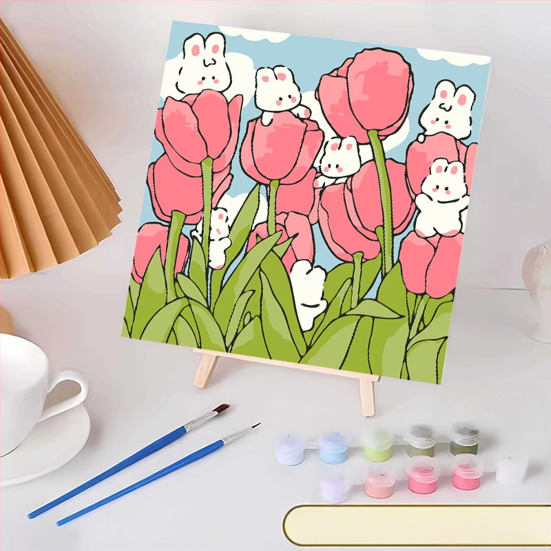 20*20 Παιδική Ψηφιακή Ελαιογραφία Παρτίδα Κινούμενα Σχέδια Χρωματισμός Ελαιογραφία Κινούμενα Σχέδια Χειροποίητη Γεμιστή Ελαιογραφία Diy Χρωματισμός Ζωγραφική