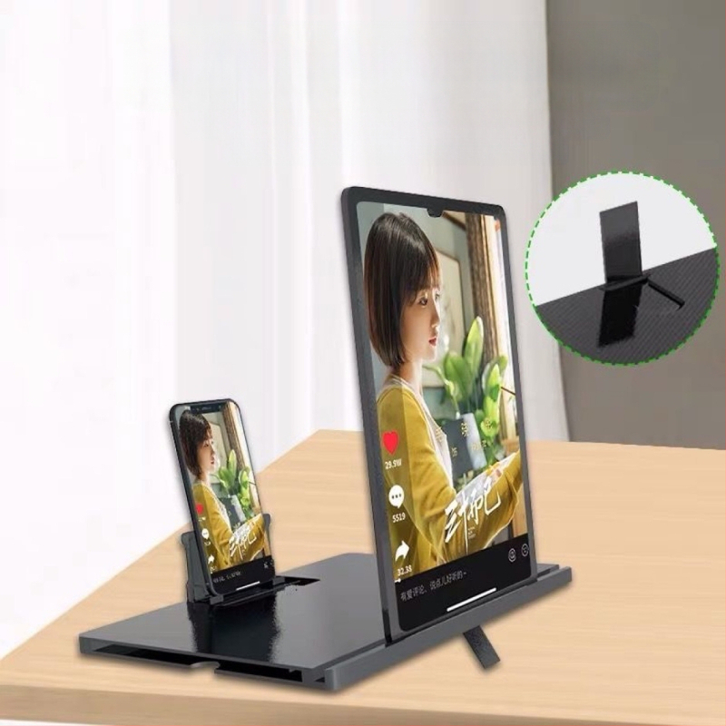 Държач за телефон със увеличител на екрана и проекционна стойка — YHS настолен държач, пластмасов корпус, персонализируем, общ стил