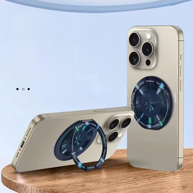 Songyi 360° въртящ се пръстен държач за телефон, магнитен пръстен държач, алуминиева сплав