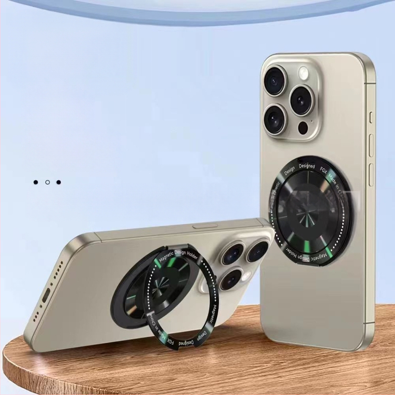 Songyi 360° въртящ се пръстен държач за телефон, магнитен пръстен държач, алуминиева сплав