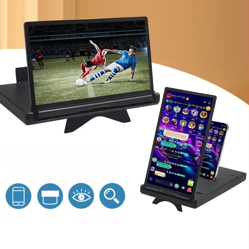 Кронштейн за увеличител на екрана за смартфони с вградени двойни екрани (хоризонтален и вертикален) - зумване на мобилно видео - акрил