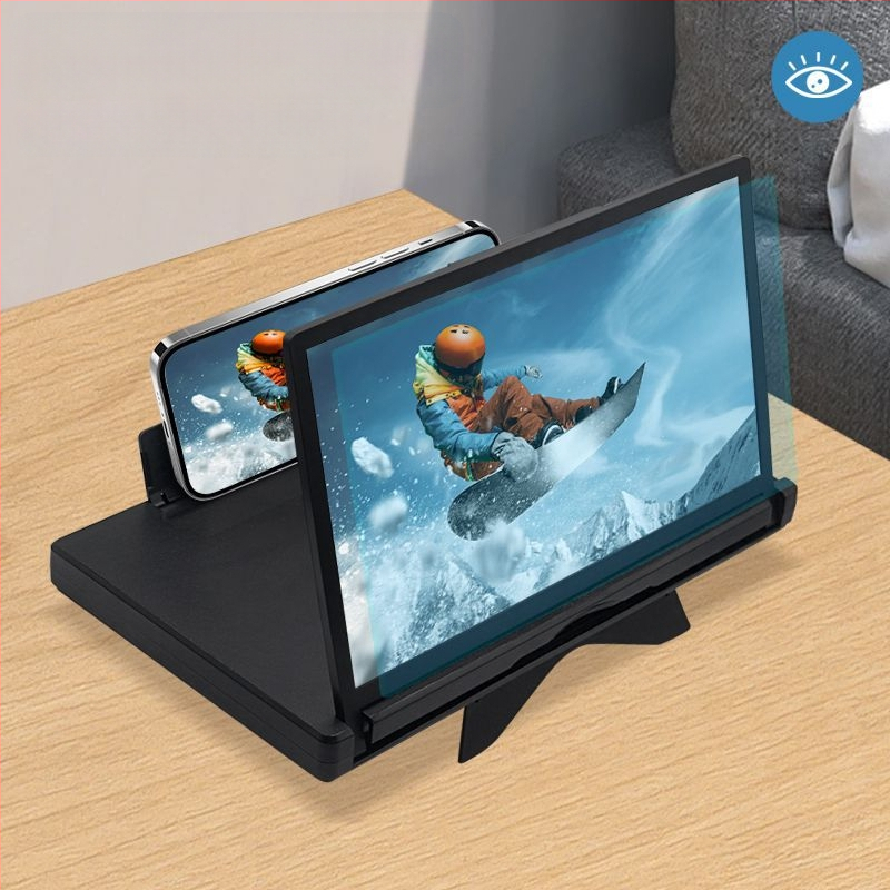 Кронштейн за увеличител на екрана за смартфони с вградени двойни екрани (хоризонтален и вертикален) - зумване на мобилно видео - акрил