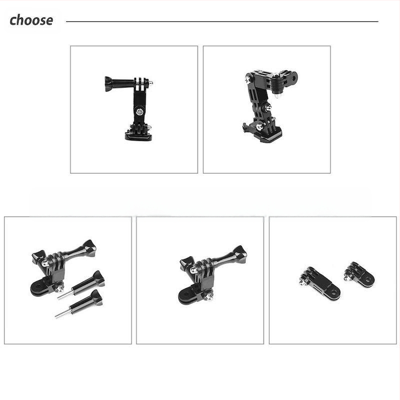 GoPro universalus keturių krypčių šalmo laikiklis, 30 g, adapteris, gyvas vaizdas, smūgių atsparumas