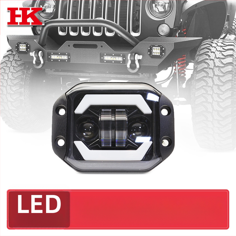Azure LED miglas gaisma terēnam automobiļim — kvadrātveida, Angel Eye, Z0132, 40W, 10-100V, 122x92 mm, 6500K, 30 000 h