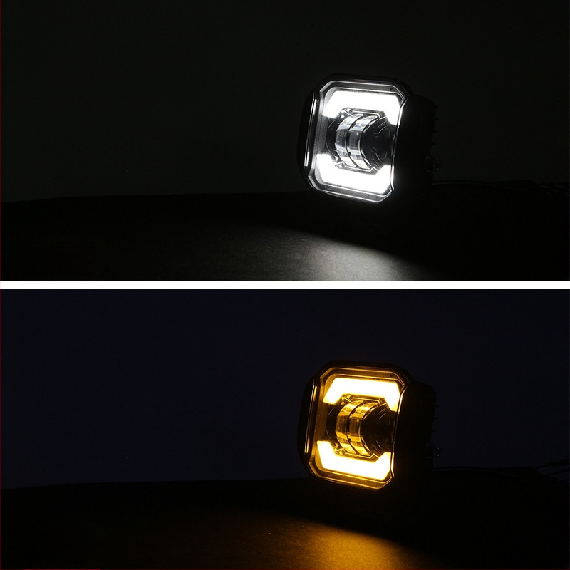 Azure LED φανάρι ομίχλης για εκτός δρόμου — Angel Eye, τετράγωνο, Z0132, 40W, 10-100V, 122x92 mm, 6500K, 30.000 h