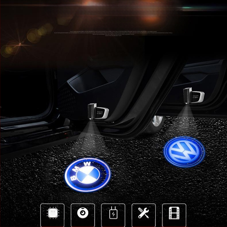 Automobilio durų lazerinis projekcinis žibintas, modelis M1, 7W, 12V, 0.25A, 10000h