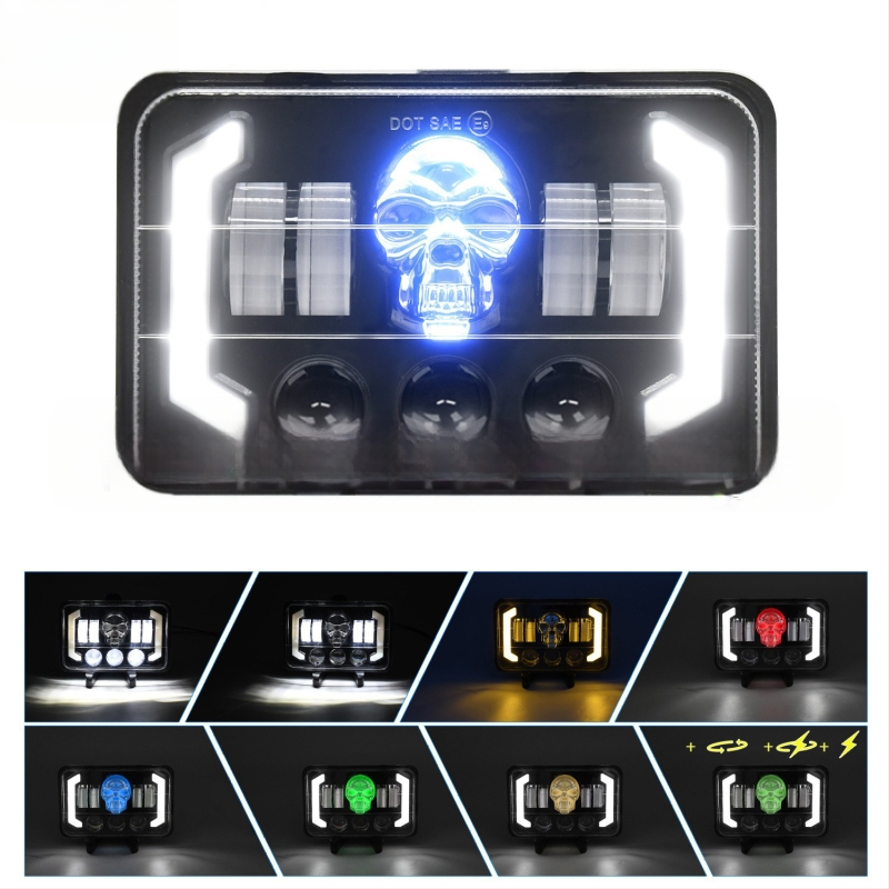 LED προβολείς με σχέδιο κρανίου, παγκόσμια συμβατότητα; περίβλημα από χυτό αλουμίνιο με PC φακό; IP προστασία; δυνατότητα προσαρμογής