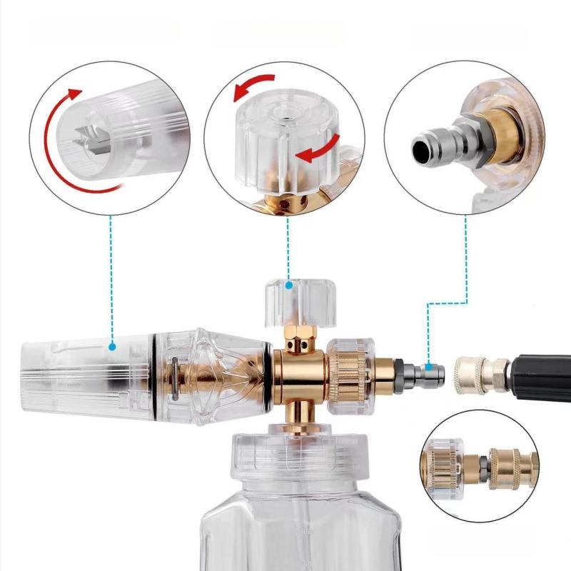 Anlu Shi putas pūšļsprūdu pistole automašīnu mazgāšanai ar alumīnija galvu un alumīnija rokturi, izsmidzināšanas diapazons 5-10, ūdens spiediens 4-8, svars 460 g