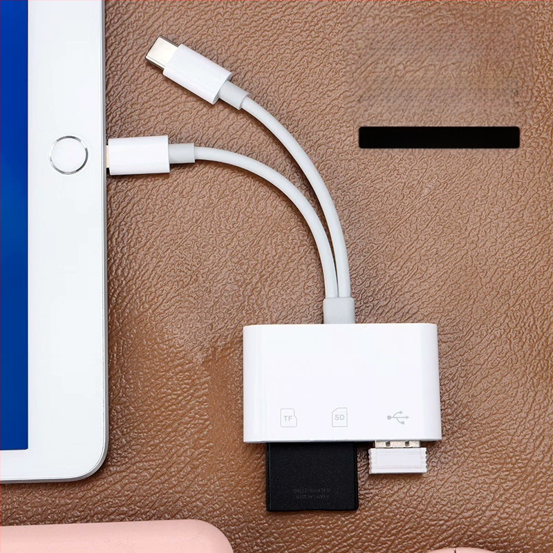 Type-C OTG 3-in-1 kaardi lugeja SD/TF ja USB-kaamerale