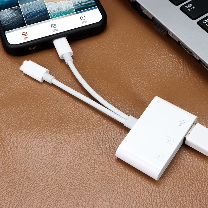 Type-C OTG 3-in-1 kaardi lugeja SD/TF ja USB-kaamerale