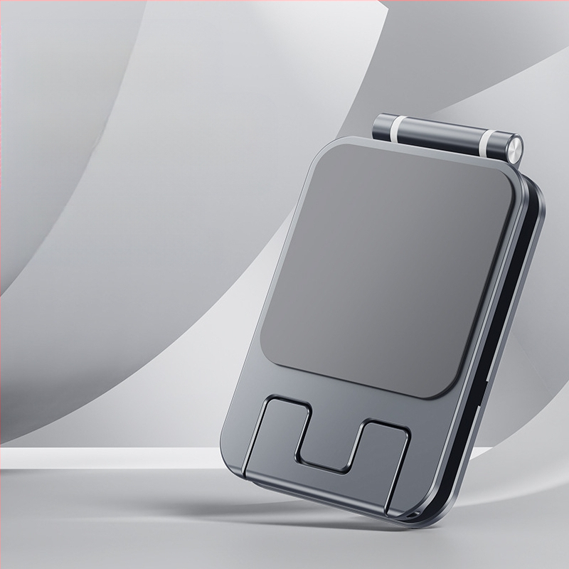 Десктоп държач за телефон и таблет – сгъваем, преносим, алуминиева сплав със силикон против приплъзване, стабилна поддръжка за лайв предавания и учене