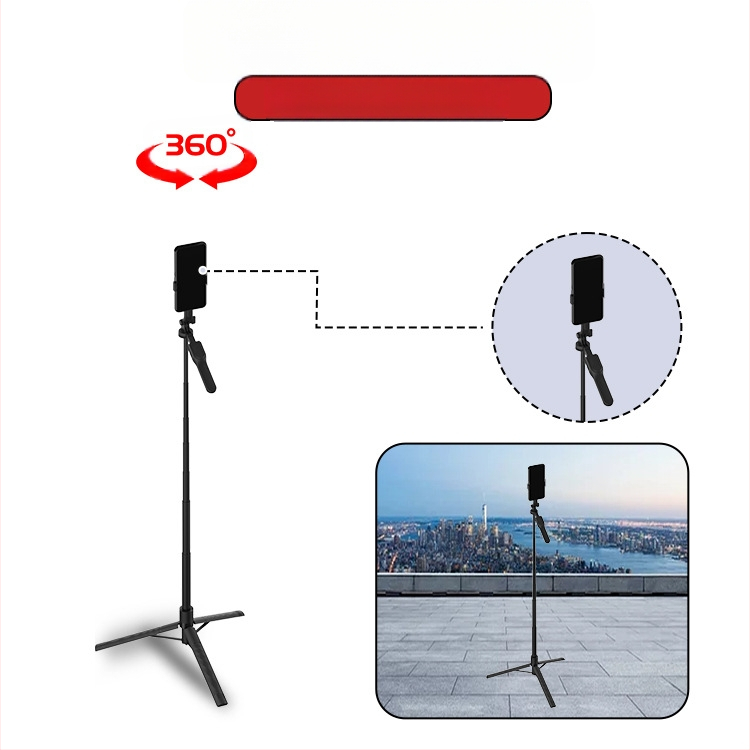 Jmary Išmaniojo telefono selfie stovas su Bluetooth nuotolinio valdymu, aliumininis teleskopinis strypas, grindų laikiklis, apkrova 1 kg