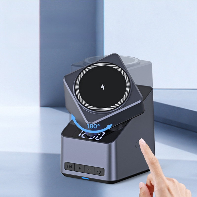 Belaidis įkroviklis su 180° prisilietimo reguliavimu, keturių funkcijų besisukantis laikiklis, magnetinis belaidis įkrovimas, išvestis 5–15W