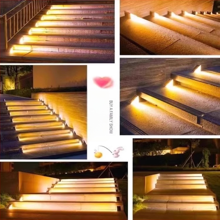 Saulės energijos laiptų lemputė su judesio jutikliu, IP65 vandeniui atsparus, lauko kiemo naudojimui, 16–24 val. veikimo laikas, įėjimas ≤36V