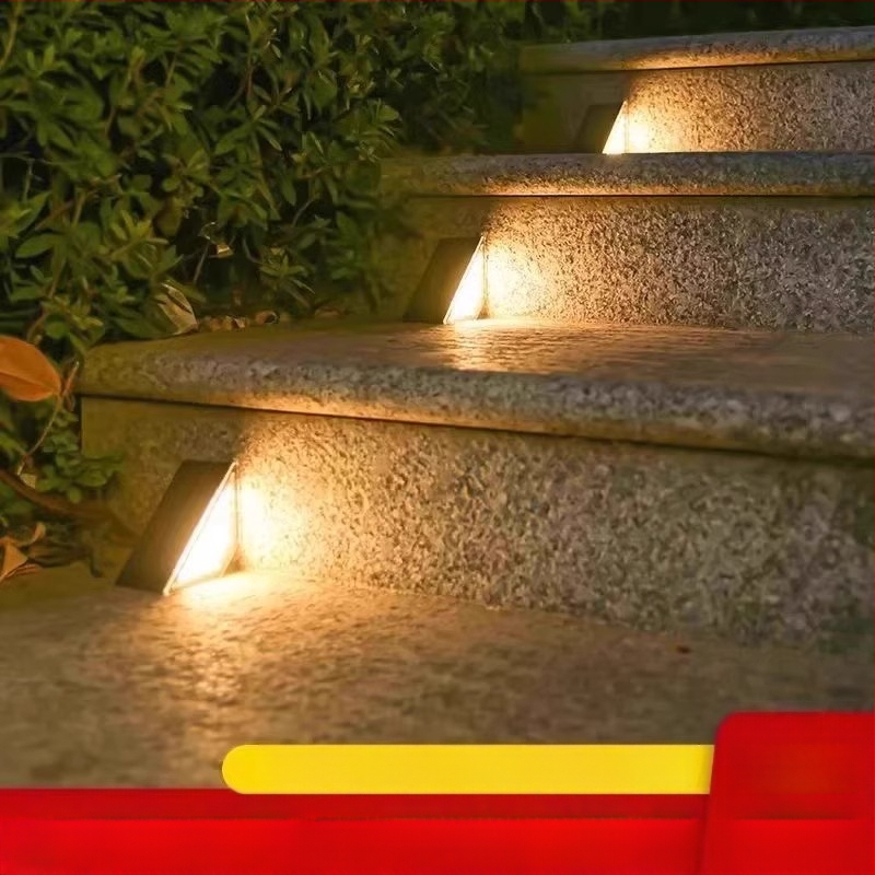 Saulės energijos laiptų lemputė su judesio jutikliu, IP65 vandeniui atsparus, lauko kiemo naudojimui, 16–24 val. veikimo laikas, įėjimas ≤36V