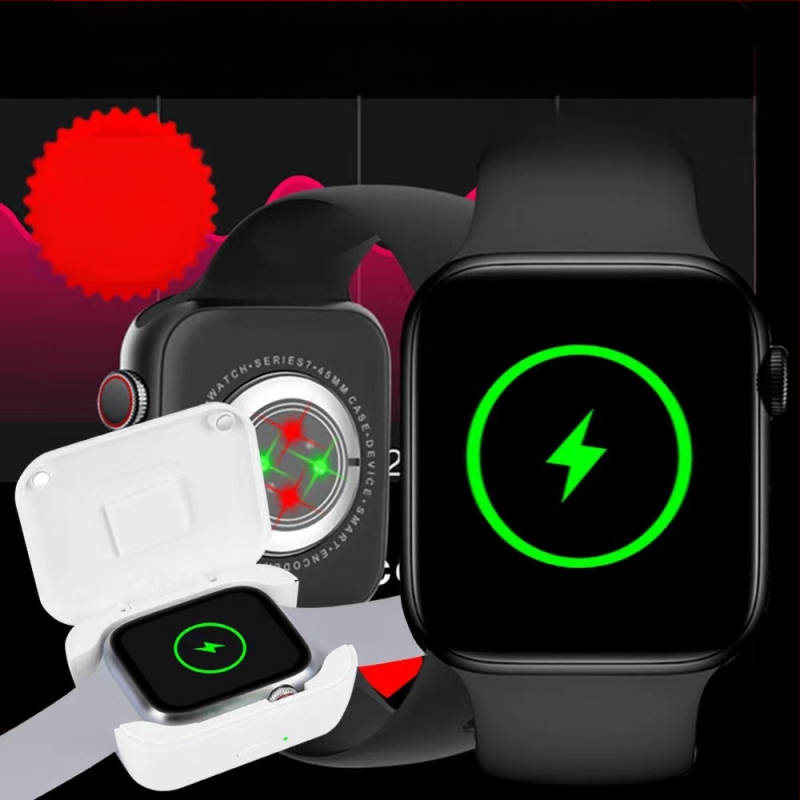 Belaidis universalas įkrovėjas išmaniesiems laikrodžiams su magnetine įkrova, išvesties srovė 900 mA, maksimali išvestinė galia 1 A, universali suderinamumas, kompaktiškas nešiojamas dizainas