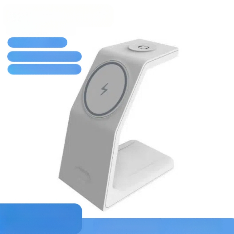 3-в-1 магнитно безжично зарядно за бързо зареждане, 15W изход, QC3.0, съвместимо с Apple Watch и MagSafe слушалки