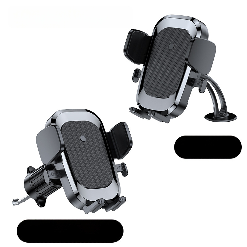 Държач за телефон за автомобилен въздушен изход с вакуумна чашка, мултифункционален навигационен държач за табло и предно стъкло, универсално монтиране, въртящ се монтаж
