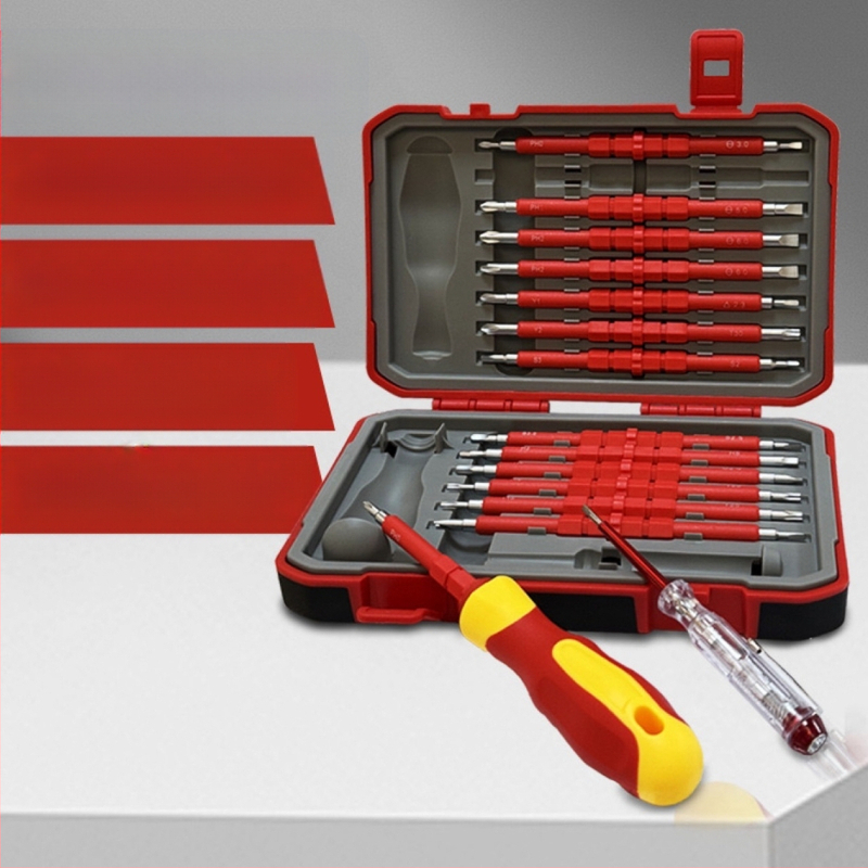 Tonghe 29-in-1 isoleeritud kruvikeerajate komplekt, magnetilised otsikud kroom-vanaadiumi terasest, elektrikuteks ja kodukorrale.