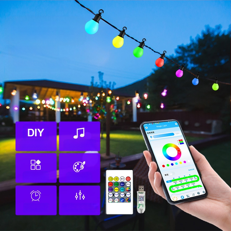 G40 nutikas LED pallidega joon, USB toide 5V, 5W, IP65 veekindel, kaugjuhtimispult