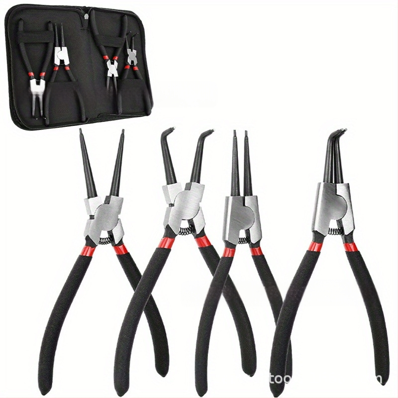 Комплект клипсови клещи, прави челюсти, Ø1-2 мм глава, ъгъл на глава 0-90°, диапазон за клипс 0-35, тегло 150-300 г