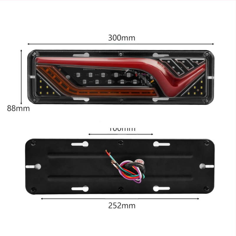 LED πίσω φως Y-S45 για φορτηγά, 12-24V, ζωή 50.000 h, υλικό: πλαστικό + PC + LED