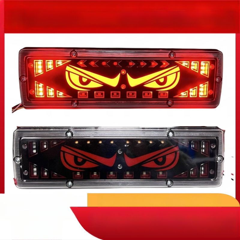 Devil Eye Tail Light για φορτηγά, LED, αδιάβροχο, 12-24V, πίσω φανάρι συμβατό με ελαφρά φορτηγά, μικρά φορτηγά, γεωργικά οχήματα και τρίκυκλα