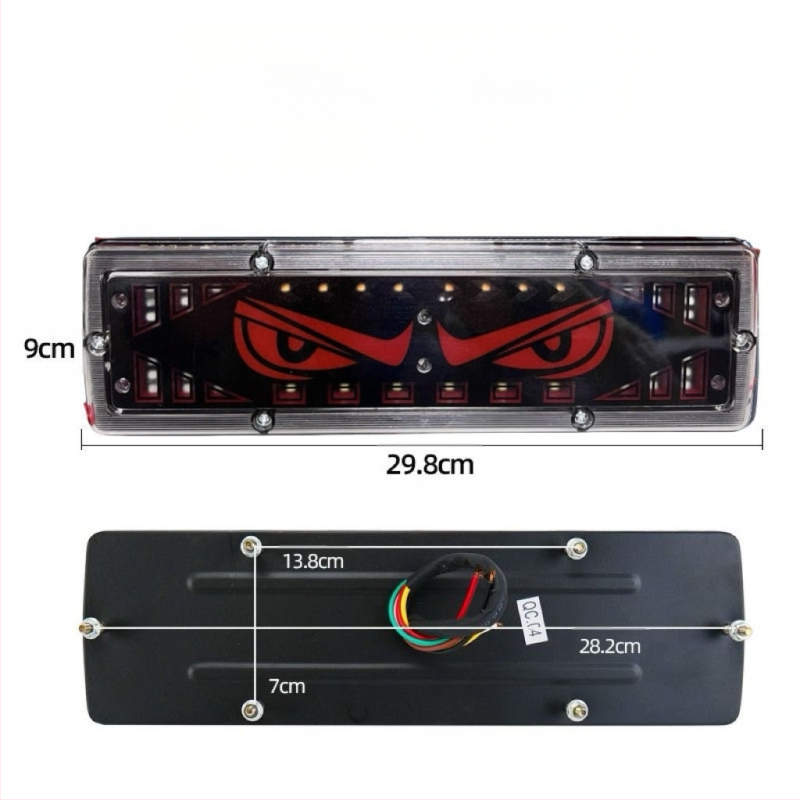 Devil Eye Tail Light για φορτηγά, LED, αδιάβροχο, 12-24V, πίσω φανάρι συμβατό με ελαφρά φορτηγά, μικρά φορτηγά, γεωργικά οχήματα και τρίκυκλα