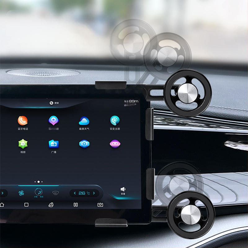 Автомобилен магнитен държач за смартфон за LCD екран на централната конзола, въртене 360°, универсален за автомобили