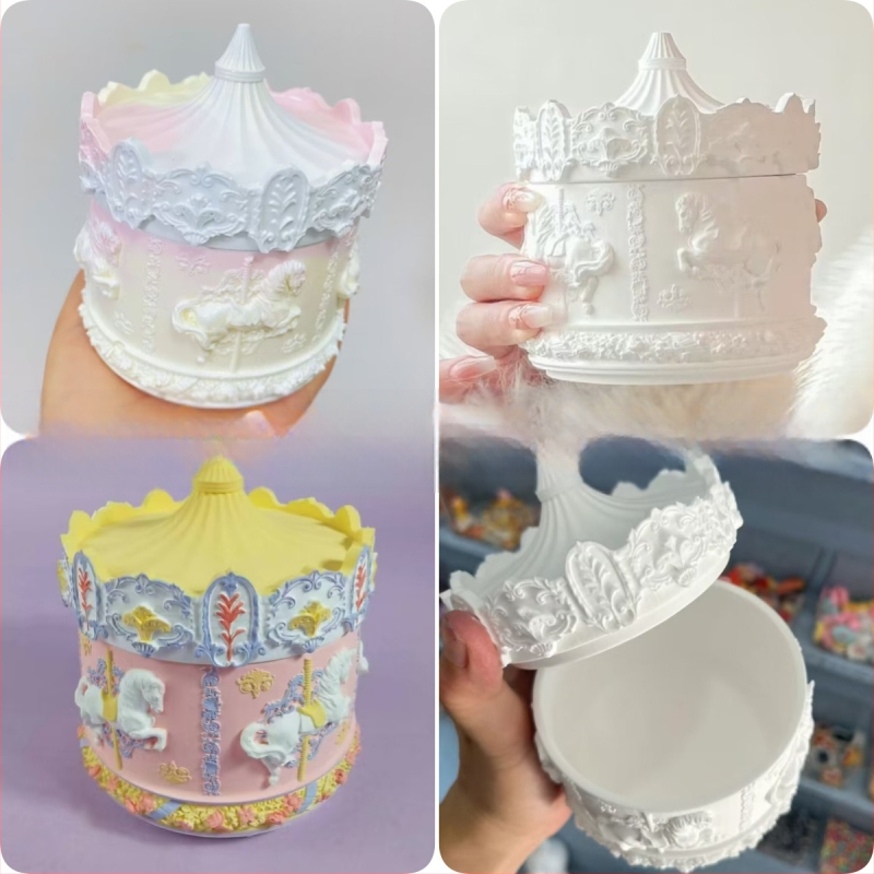 DIY gipsz-baba készlet latex formával graffitivel – kézzel festett, szülő-gyermek kreatív tevékenység (Colorful Mold; 15–35 évesek; Férfi)