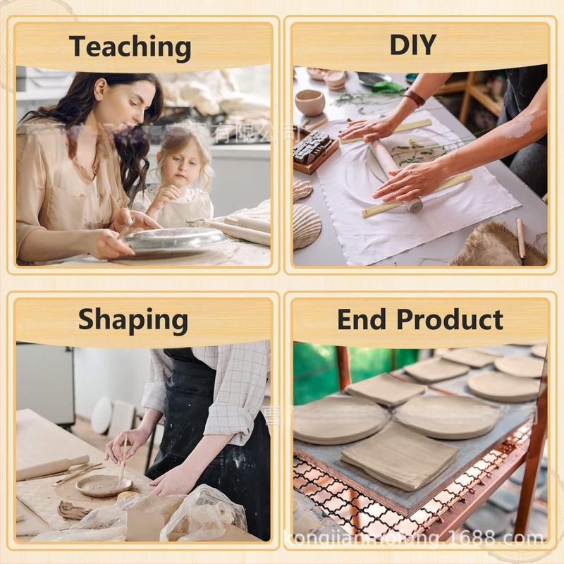 Дървен валяк за тесто Space cube – борово дърво, модерен минималистичен стил