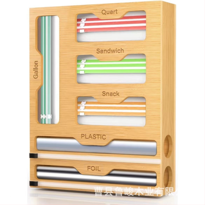 Puidust toidufooliumi hoidik, jaapani stiilis, mitmeotstarbeline dozator logotüübi trükkimise ja kohandamise võimalusega