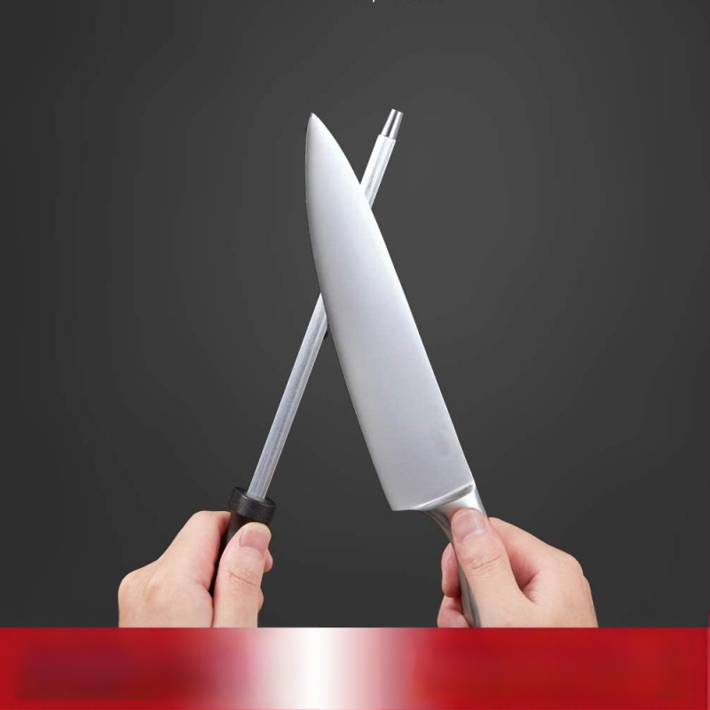 Nerūdijančio plieno virtuvinių peilių rinkinys su tuščia rankena, 16 vnt., medinis peilių laikiklis, 3Cr13 plienas