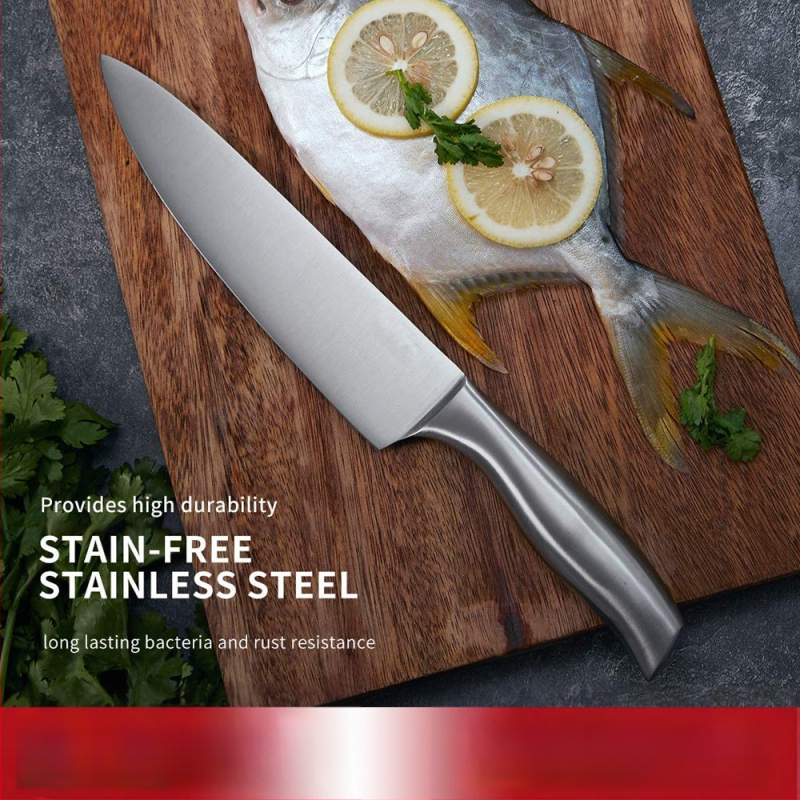 Nerūdijančio plieno virtuvinių peilių rinkinys su tuščia rankena, 16 vnt., medinis peilių laikiklis, 3Cr13 plienas