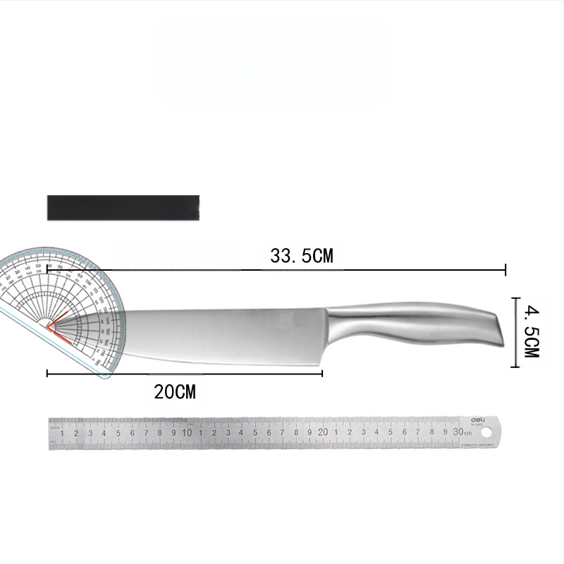 Nerūdijančio plieno virtuvinių peilių rinkinys su tuščia rankena, 16 vnt., medinis peilių laikiklis, 3Cr13 plienas